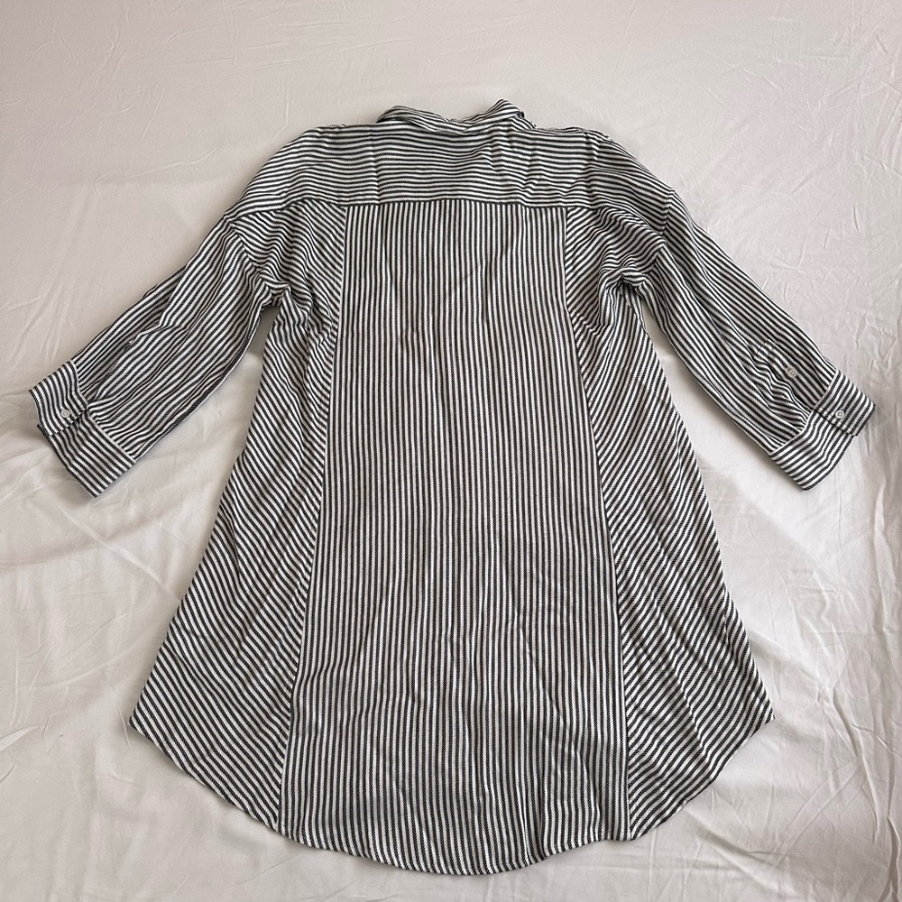 Madewell Striped Button-Up Shirt Dress - Picture 5 of 6